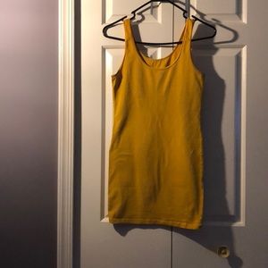 Mustard yellow tunic tank top